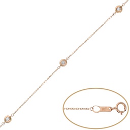 [PU1259] PULSERA CHATONES ORO 18KL - 4 MM