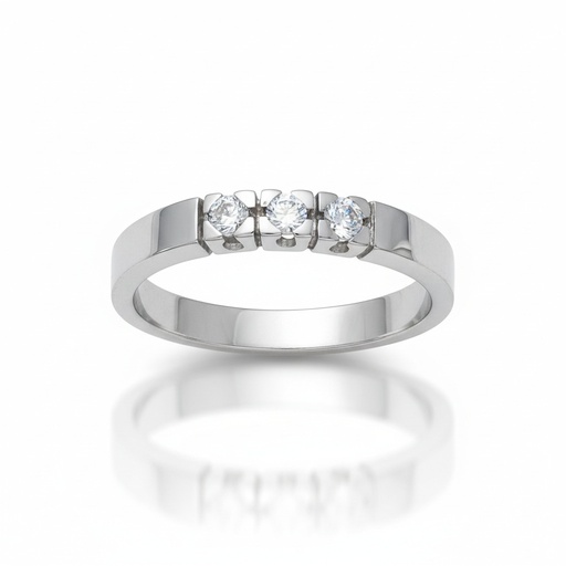 SORTIJA DIAMANTES ORO BLANCO 18KL 