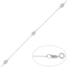 [PU1268] PULSERA CHATONES ORO BLANCO 18KL - 4MM *** AGOTADA TEMPORALMENTE***