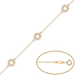 [PU1028] PULSERA CIRCULO ORO 18KL CIRCONITAS