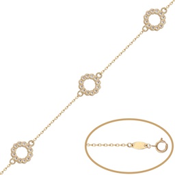 [PU1026] PULSERA CIRCULO ORO 18KL CIRCONITAS