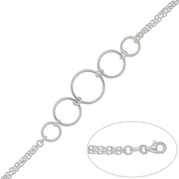 [AG197] PULSERA CIRCULOS PLATA 925MM