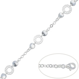 [AG174] PULSERA CIRCULOS PLATA 925MM