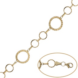 [PU826] PULSERA CIRCULOS TROQUELADAS ORO 18KL