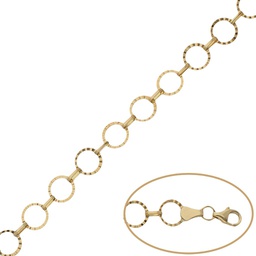 [PU831] PULSERA CIRCULOS TROQUELADAS ORO 18KL