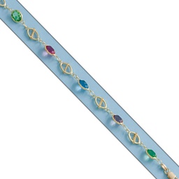 [PU591] PULSERA COLORES ORO 18KL