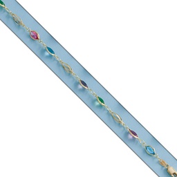 [PU590] PULSERA COLORES ORO 18KL