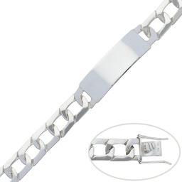 [AG130] PULSERA CON PLACA PLATA 925MM - 13.50MM