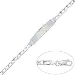 [AG136] PULSERA CON PLACA PLATA 925MM - 4MM 