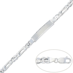 [AG141] PULSERA CON PLACA PLATA 925MM - 7MM