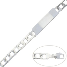 [AG131] PULSERA CON PLACA PLATA 925MM - 9MM 