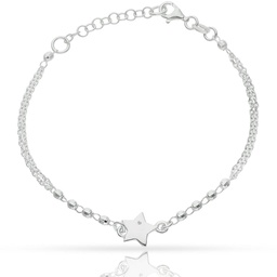 [AG302] PULSERA CORAZON + BOLAS PLATA 925MM (copia)