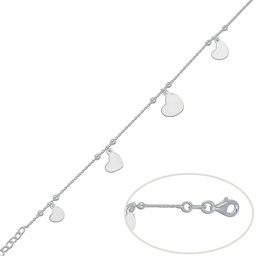 [AG154] PULSERA CORAZONES PLATA 925MM