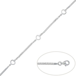 [AG182] PULSERA CORAZONES PLATA 925MM