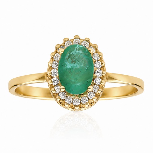 SORTIJA ORO 18KL  ESMERALDA FINA