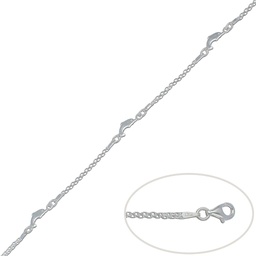 [AG186] PULSERA DELFINES PLATA 925MM