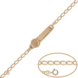 [PU1160] PULSERA ELEFANTE ORO 18KL - 13CM