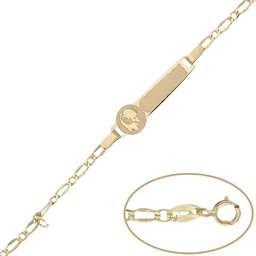 [PU1166] PULSERA ELEFANTE ORO 18KL 1X1 - 13CM