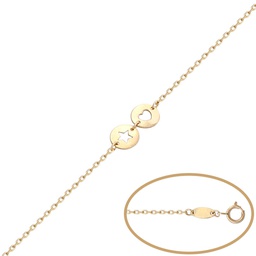 [PU1130] PULSERA ESTRELLA + CORAZON ORO 18KL