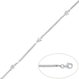 [AG185] PULSERA ESTRELLAS PLATA 925MM