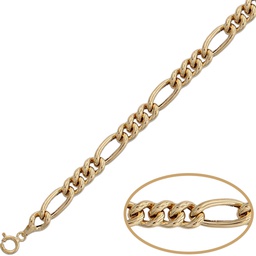 [PU1216] PULSERA HUECA 3x1 ORO 18KL - 7MM