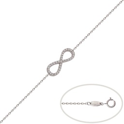 [PU1126] PULSERA INFINITO ORO BLANCO 18KL CIRCONI