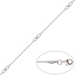 [PU1110] PULSERA INFINITOS ORO BLANCO 18KL