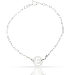 [AG223] PULSERA LETRA CALADA PLATA 925MM - 10MM