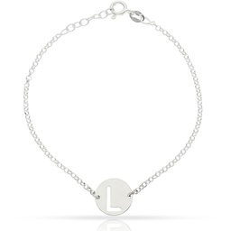 [AG222] PULSERA LETRA CALADA PLATA 925MM - 12MM