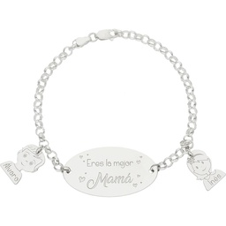 [AG316] PULSERA MEJOR MAMA PLATA 925MM