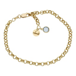 [HT102A] PULSERA MI HISTORIA 4MM ORO 18KL - AZUL