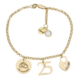 [HT117] PULSERA MI HISTORIA ANIVERSARIO ORO 18KL