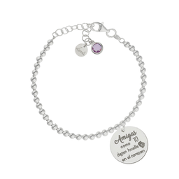 [AG3208] PULSERA MI HISTORIA BOLAS AMIGA PLATA 925MM