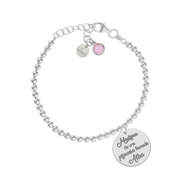 [AG3209] PULSERA MI HISTORIA BOLAS MADRINA PLATA 925MM