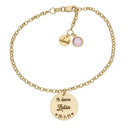 [HT121] PULSERA MI HISTORIA DAMA HONOR ORO 18KL