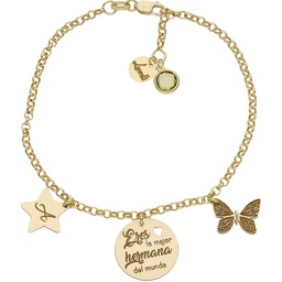 [HT113] PULSERA MI HISTORIA HERMANA ORO 18KL