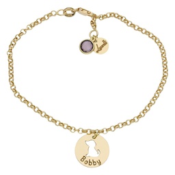 [HT128] PULSERA MI HISTORIA MASCOTA ORO 18KL