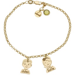 [HT126] PULSERA MI HISTORIA NIÑOS ORO 18KL