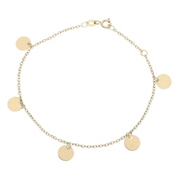 [PU1386] PULSERA MINI CHARMS CIRCULOS ORO 18KL