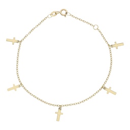 [PU1388] PULSERA MINI CHARMS CRUCES ORO 18KL