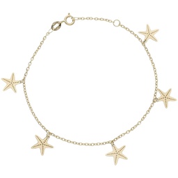 [PU1394] PULSERA MINI CHARMS ESTRELLA DE MAR ORO 18KL