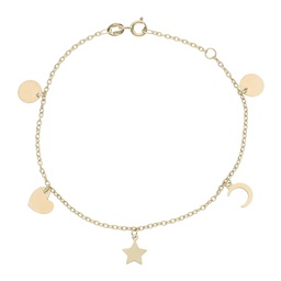 [PU1391] PULSERA MINI CHARMS MIX ORO 18KL