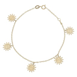 [PU1393] PULSERA MINI CHARMS SOL ORO 18KL