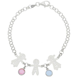 [AG241] PULSERA NIÑOS + PIEDRAS PLATA 925MM