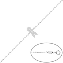 [AG218] PULSERA NOMBRE + NIÑO PLATA 925MM