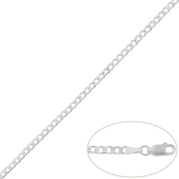 [AG441] CADENA PLATA 925MM BARBADA - 3MM