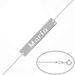 [AG212] PULSERA NOMBRE LETRERO PLATA 925MM