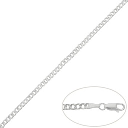 [AG407] CADENA PLATA 925MM BARBADA - 3MM