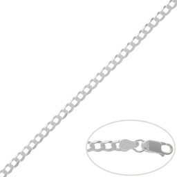 [AG442] CADENA PLATA 925MM BARBADA - 4MM