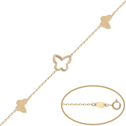 [PU1052] PULSERA ORO 18KL - 3 MARIPOSAS